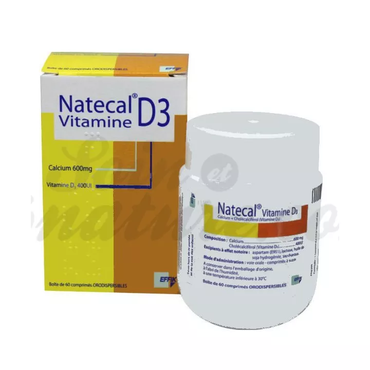 NATECAL cálcio vitamina D3 600 mg / 400 UI comprimido orodispersível