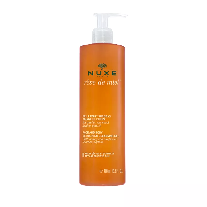 Nuxe Rêve de Miel Gel Lavant Surgras Visage Corps 400ml
