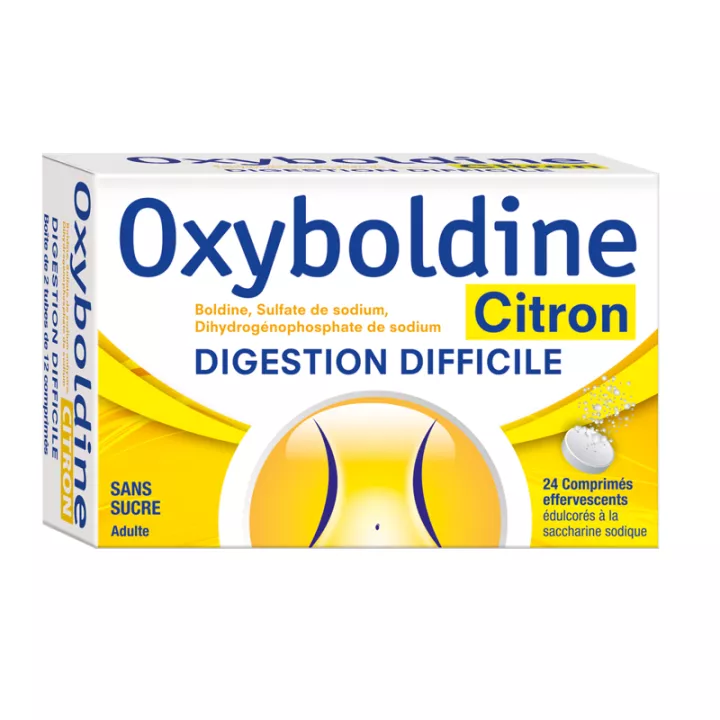 OXYBOLDINE COOPER 24 COMPRIMES EFFERVESCENTS citron sans sucre