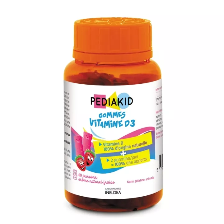 PEDIAKID Vitamin D3 Cholecalciferol 60 Erasers