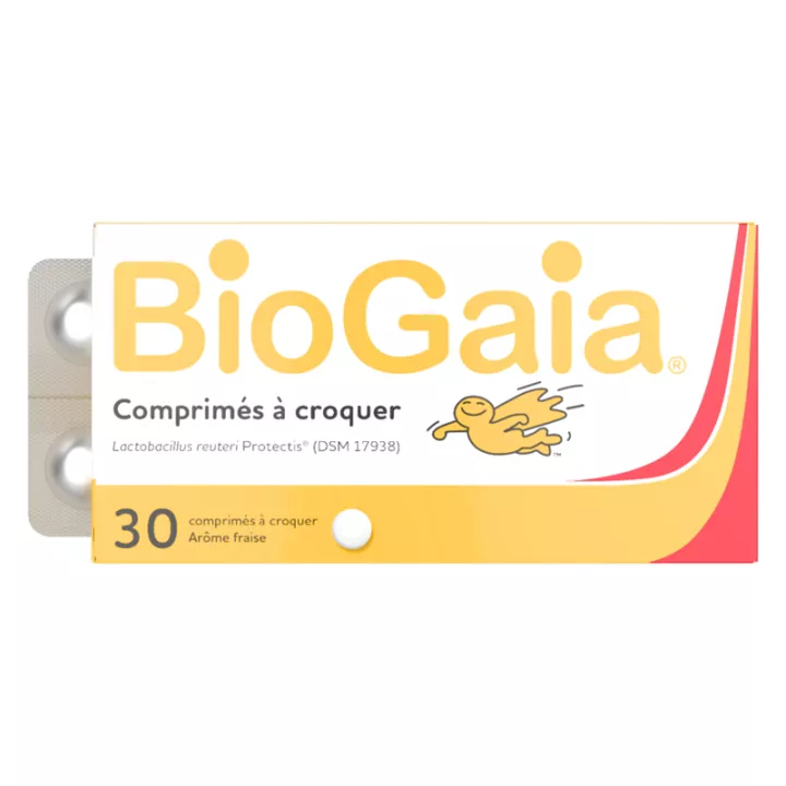 Probiótico de fresa Biogaia 30 tabletas