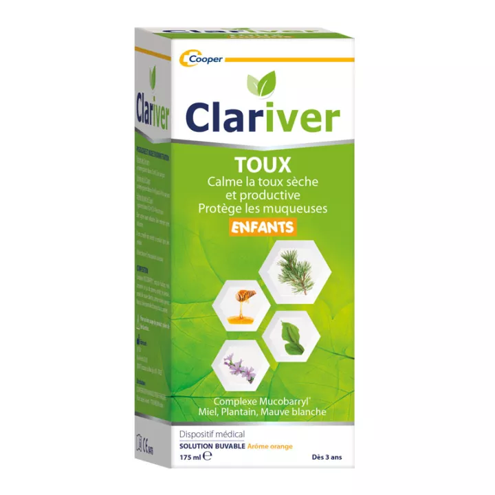 Cooper Clariver Tos Infantil sabor Naranja 175 ml