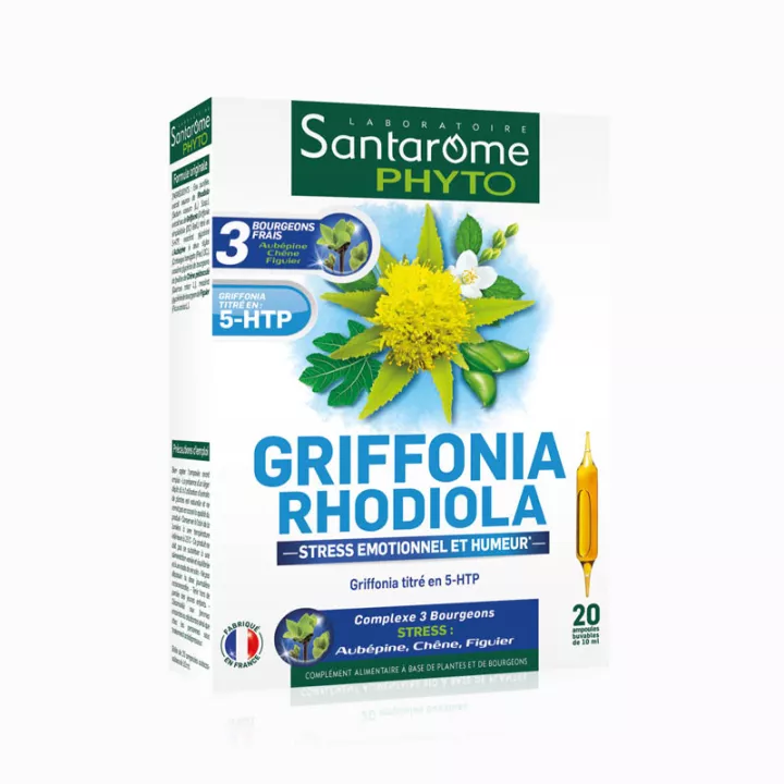 ORGANIC SANTAROMA Griffonia Rhodiola 20 ampoules 10ml