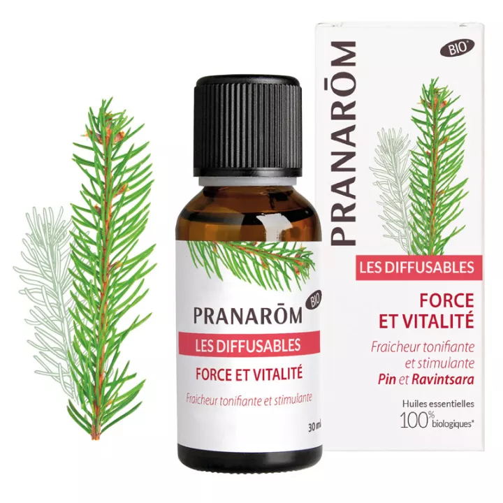 Difusión de la mezcla orgánica de Pranarom Strength and Vitality 30 ml
