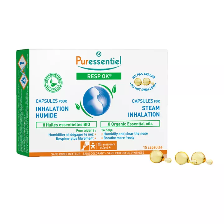 Inhalation capsules with Puressentiel essential oils