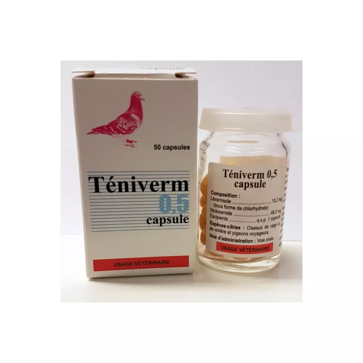 Teniverm Palomas Gallinas Patos Cápsulas vermífugas