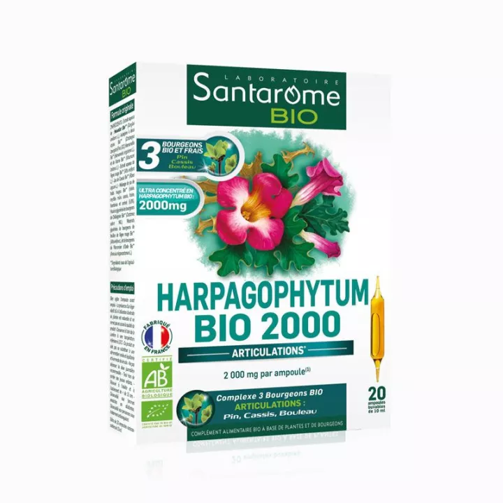 SANTAROME BIO Organic Harpagophytum 2000 20 ampolas 10ml