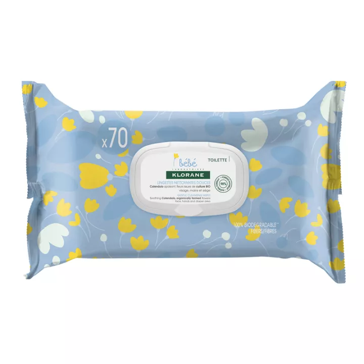 KLORANE Baby Soft Cleansing Wipes 70 Wipes