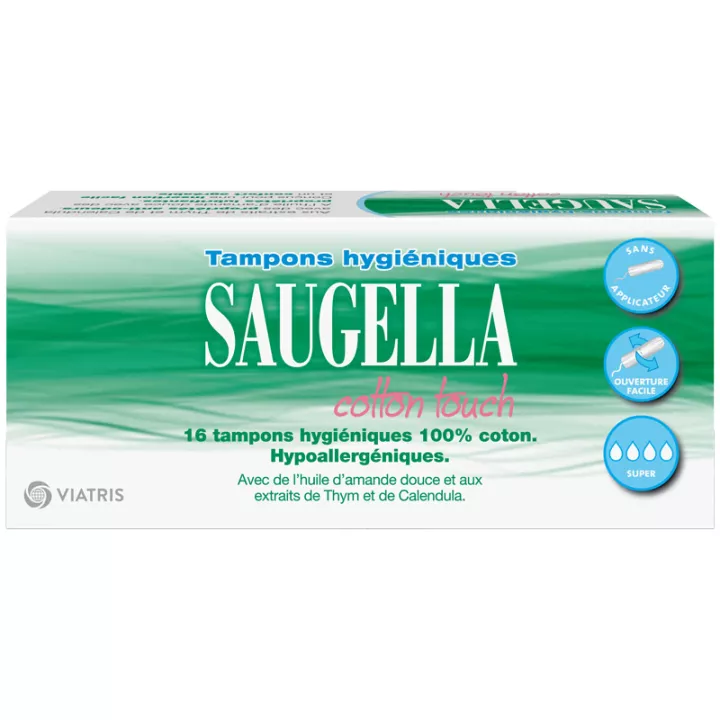 Saugella Algodón Toque Higiénico 16 compresas