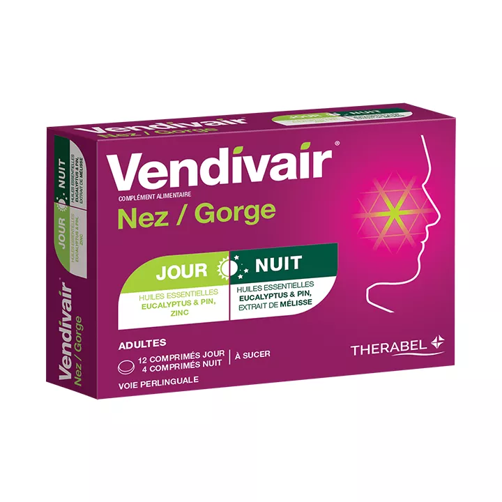 Vendivair Nez/Gorge Dag en Nacht 16 tabletten