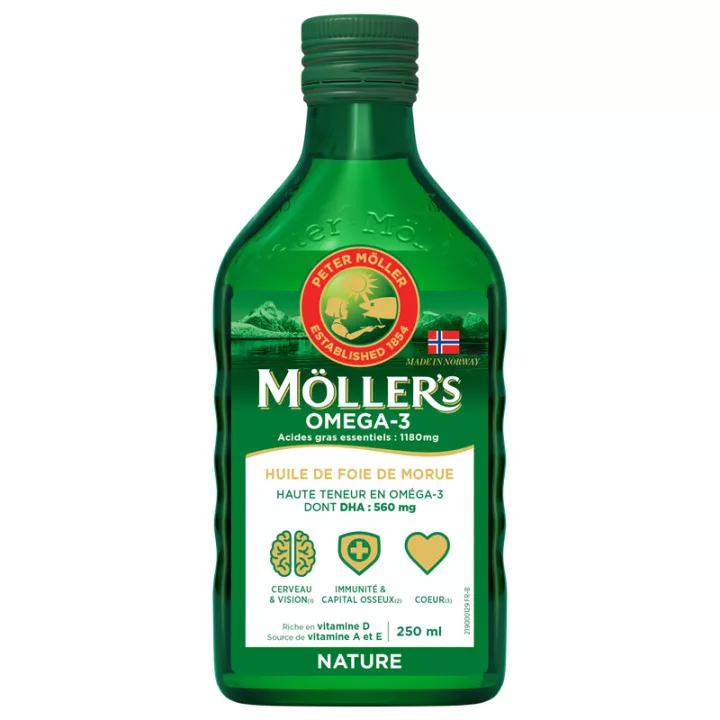 Olio di fegato di merluzzo naturale Möller's 250 ml