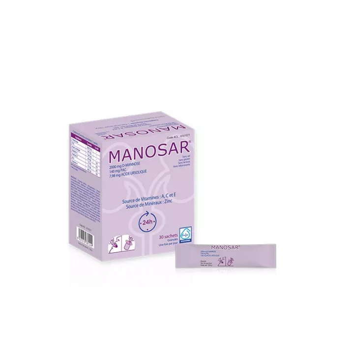 MANOSAR 2g D-Mannose 30 zakjes