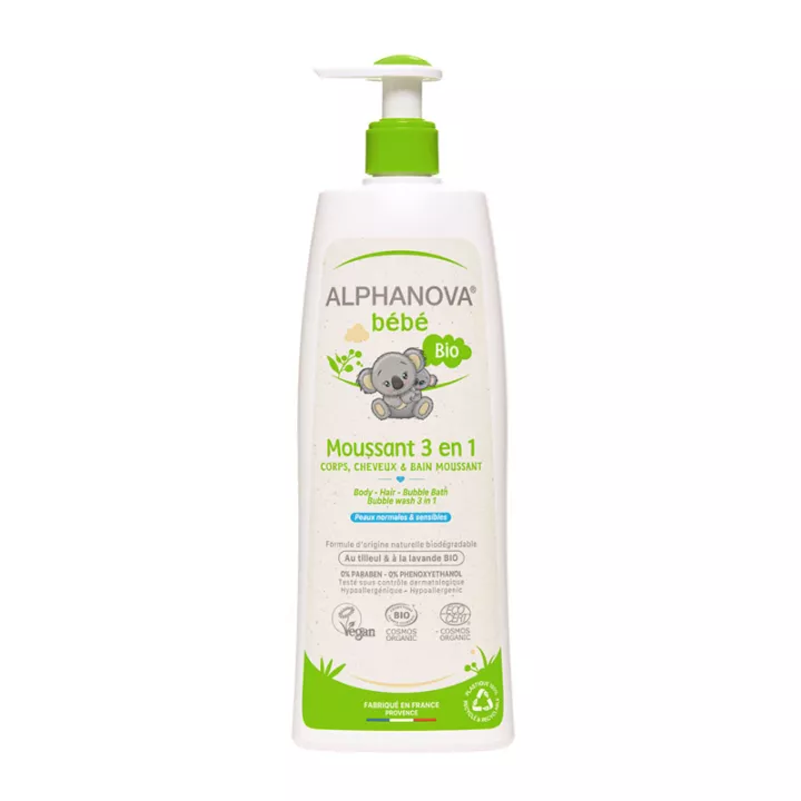 Alphanova Baby Bio schuimende gel 3 in 1 500ml