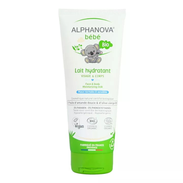 Alphanova Organic Baby Hidratante para Rosto e Leite Corporal 250ml