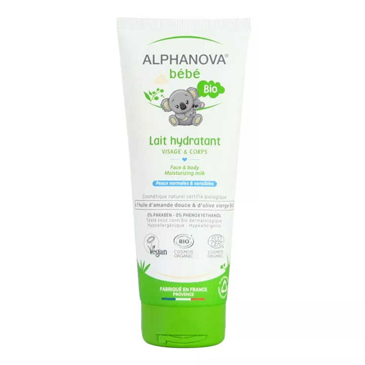 Alphanova Bébé Bio Lait Hydratant Visage & Corps 250 ml