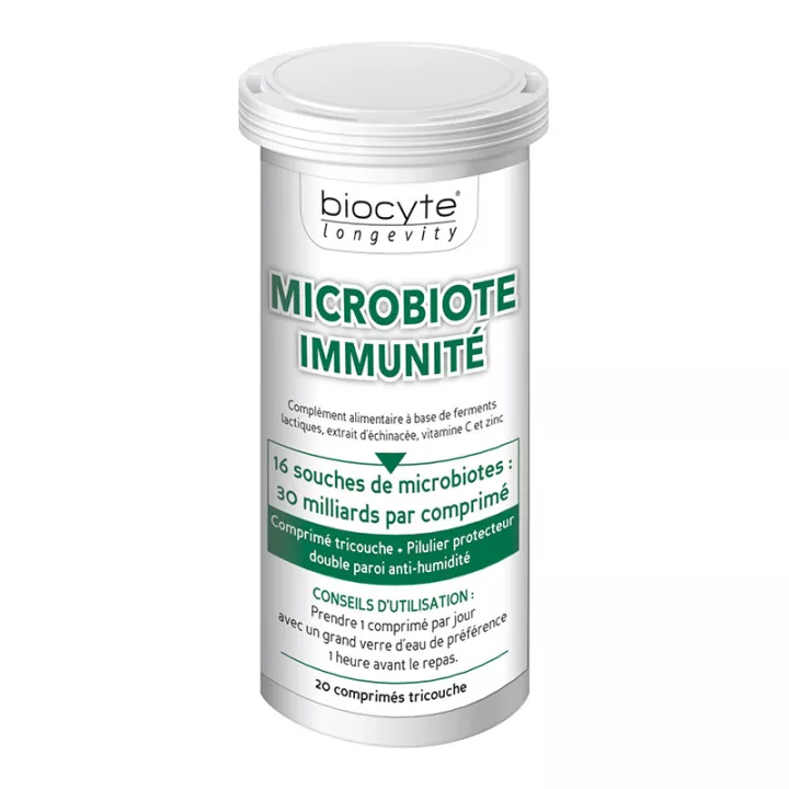 MICROBIOTE Immunité Echinacée BIOCYTE 20 comprimés