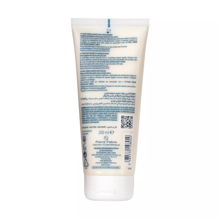 Ictyane Ducray Crème Lavante Anti Dessèchement 200ML/400ml