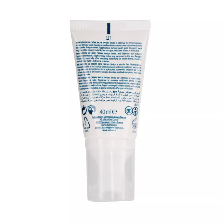 Melascreen UV Spf50+ Crème Riche Ducray 40 ml