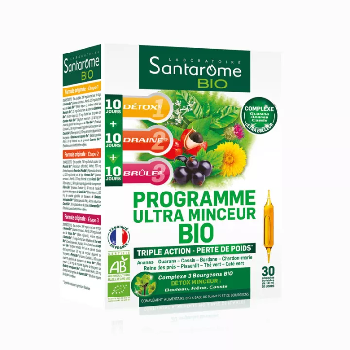 Santarome Programme Ultra Minceur Bio 30 Ampoules 10 ml