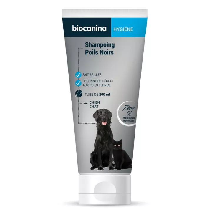 Biocanina Shampoing Poils Noirs Chien Chat 200 ml