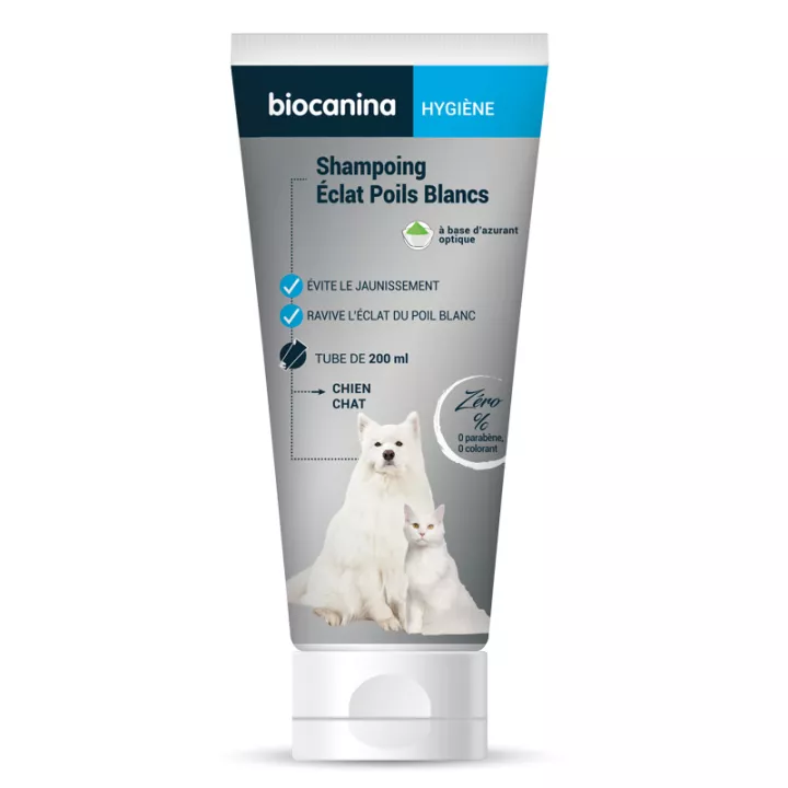 Biocanina Shampoing Eclat Poils Blancs Chien Chat 200 ml