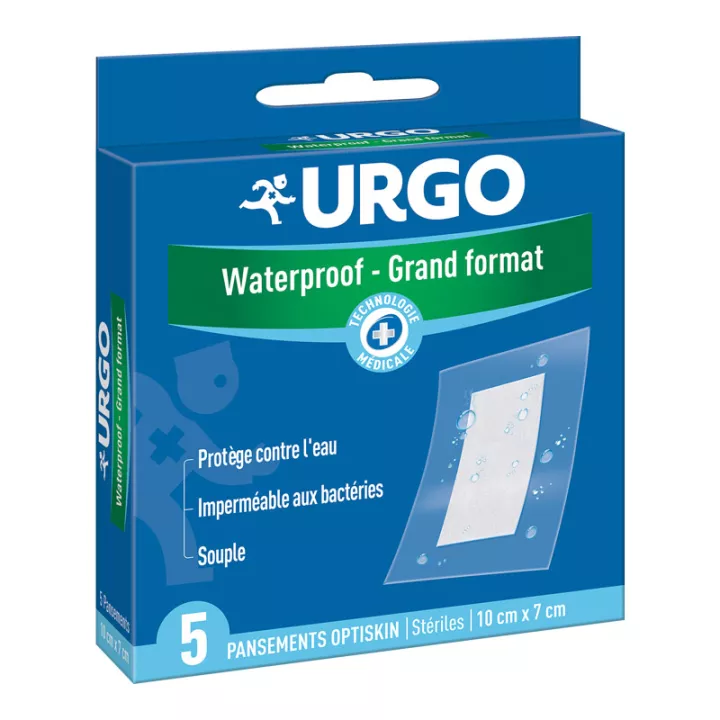 URGO pansements Waterproof grand format x5