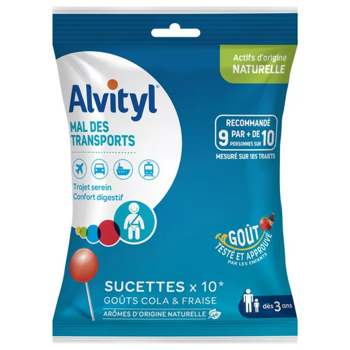 Achetez Alvityl Mal des Transports 10 Sucettes en pharmacie en ligne