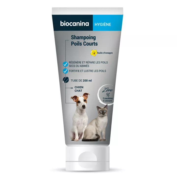 Biocanina Shampoing Poils Courts Chien Chat 200 ml