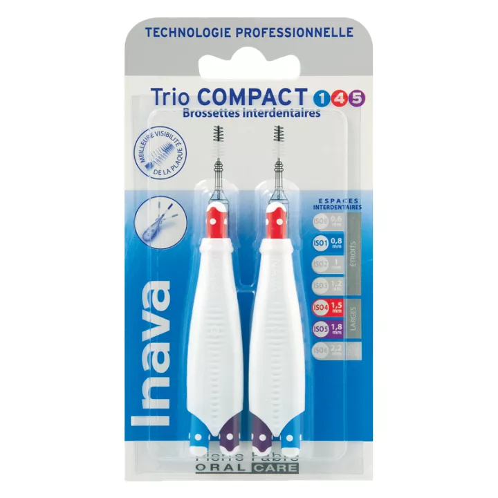 Inava Trio Compact 6 Interdental Brushes 1/4/5