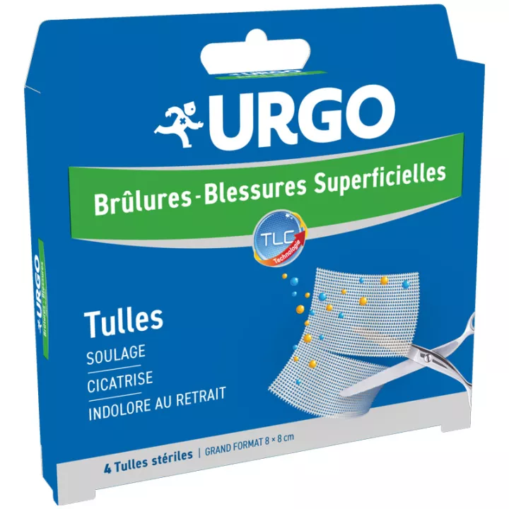 URGO BURNS WOUNDS SURFACE 6 TULLES SMALL