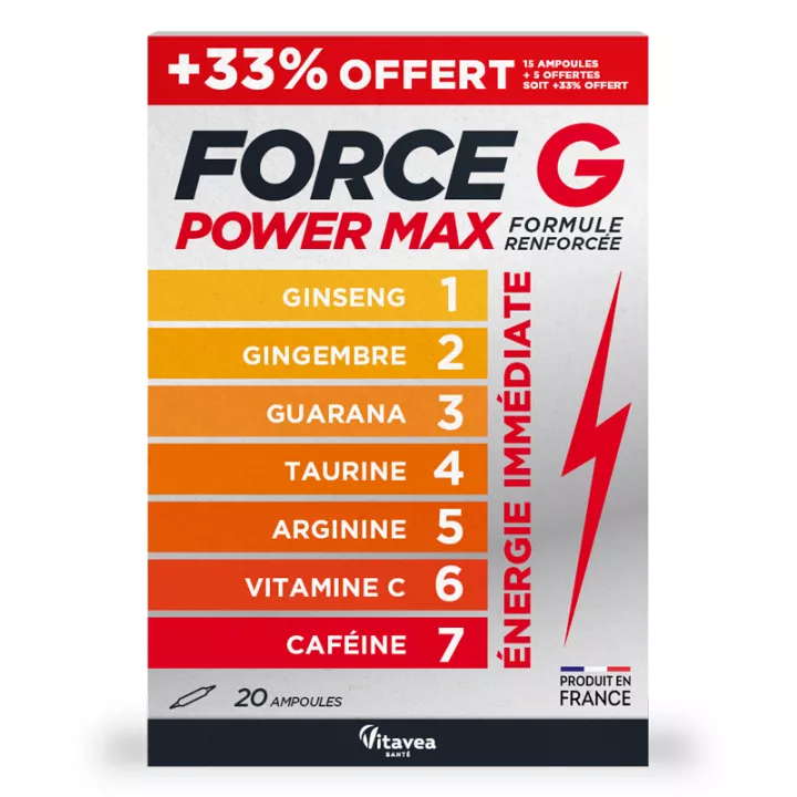 FORCE G POWER MAX BOOSTER shot AMPOULES