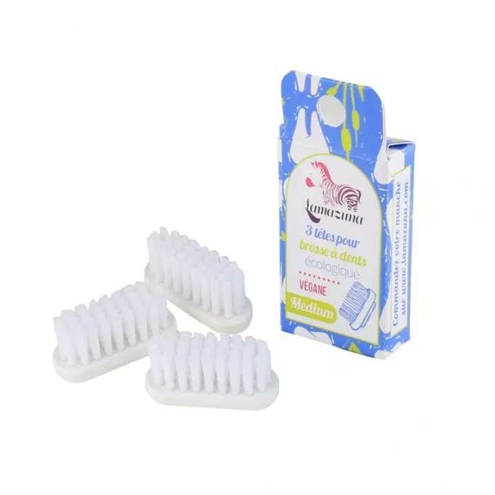 Lamazuna Refills 3 Heads Medium Toothbrush