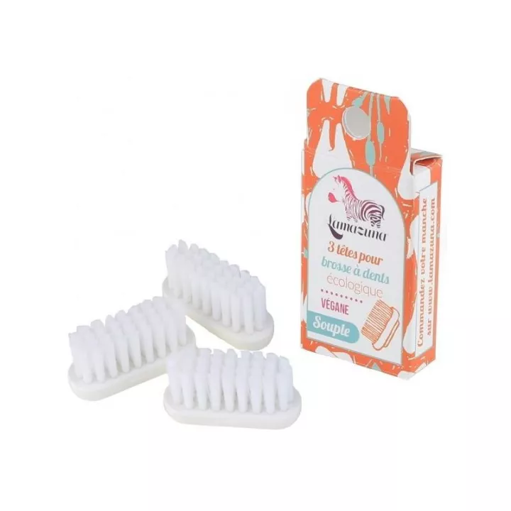 Lamazuna Refills 3 Heads Soft escovas de dente
