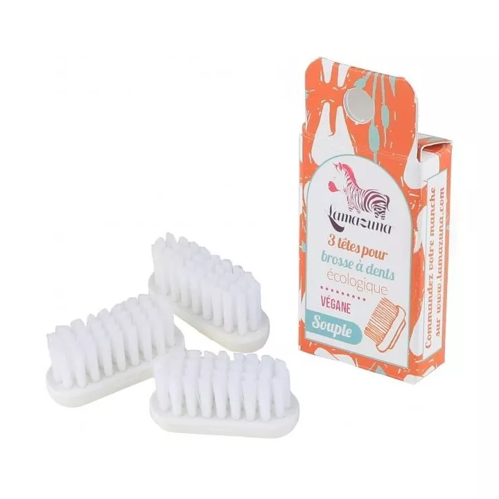 Lamazuna Refills 3 Heads Soft toothbrushes