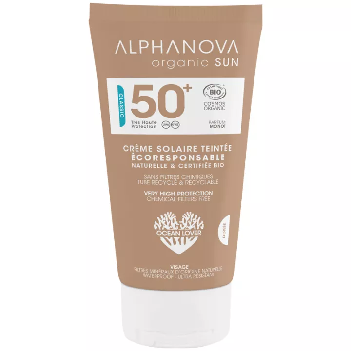 Alphanova Organic Sun Organic Tinted Sun Cream 50ml