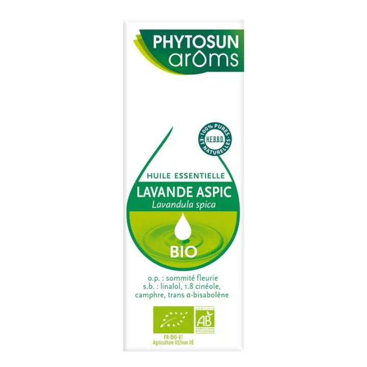 Óleo essencial de lavanda Aspic orgânico Phytosun Aroms