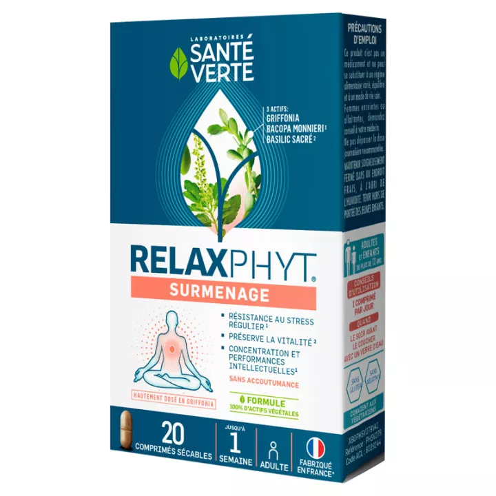 Relaxphyt Surmenage Santé Verte 20 comprimés