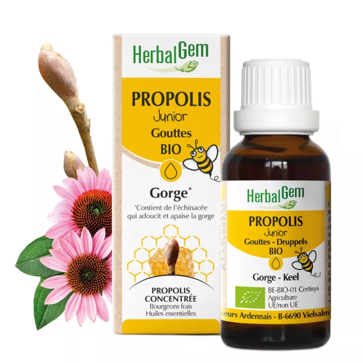Herbalgem Propolis Junior Bio Hals-Tropfen 15 ml