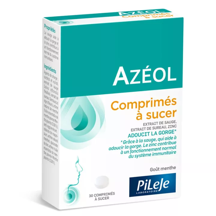 AZEOL 30 comprimidos de sucção PhytoPrevent sabor menta