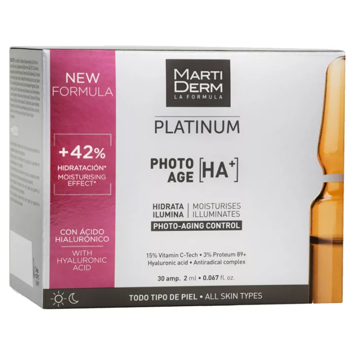 Martiderm Platinum Photo-Age HA+ антиоксидантные ампулы