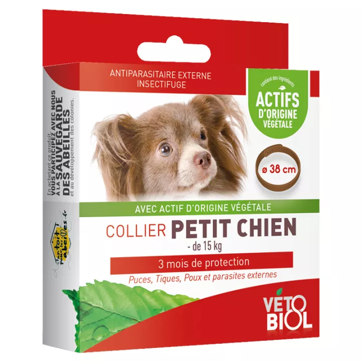 -15kg Pest cão pequeno Vetobiol Colar Natural