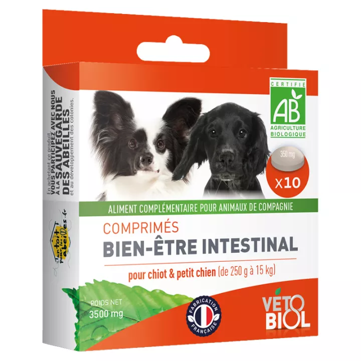 Vetobiol Comprimés Bien-être intestinal Purge Chiot Petit Chien