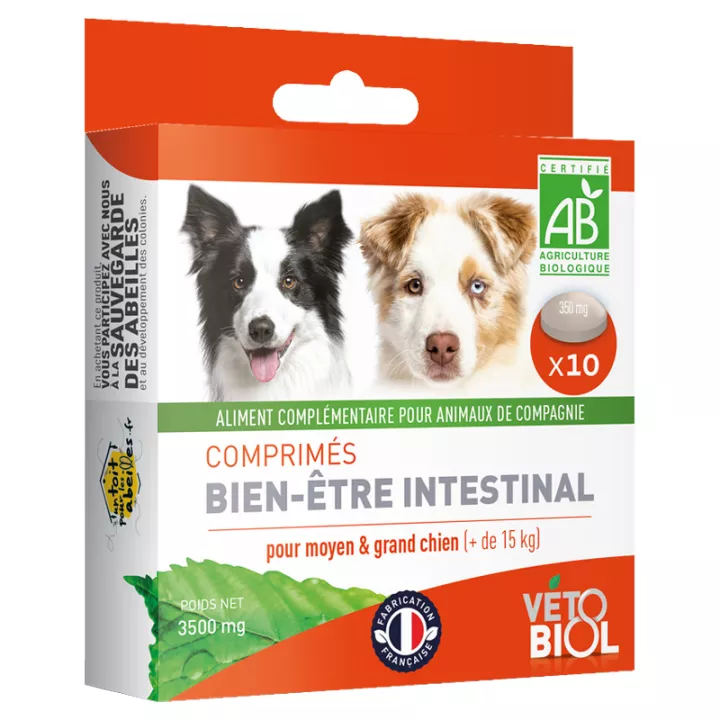 Vétobiol higiene intestinal del gusano Natural 9 Tabletas perro de perrito