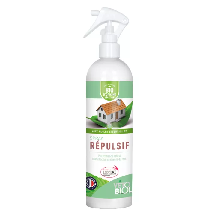 VETOBIOL Bio repelente spray protege lugares e objetos da ação de cães e gatos