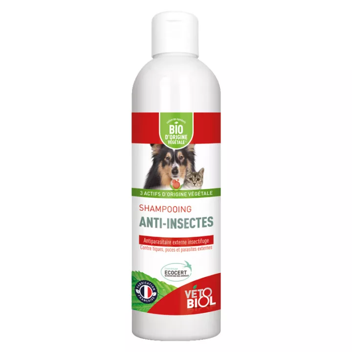 Vetobiol Shampooing Anti-insectes Bio Naturel Chien Chat 240ml