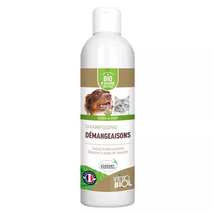 Vetobiol Shampoo biologico contro il prurito per cani e gatti 240 ml