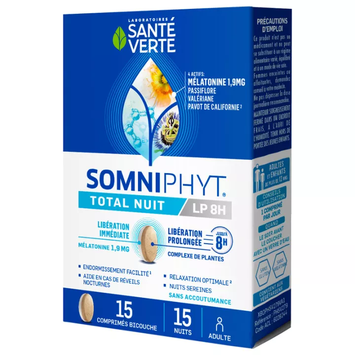 Green Health Somniphyt Total Night LP 8H 1.9mg 15 tablets