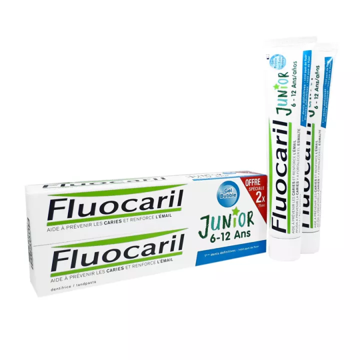Fluocaril Junior 6-12 jaar Bubbeltandpasta Gel 75 ml