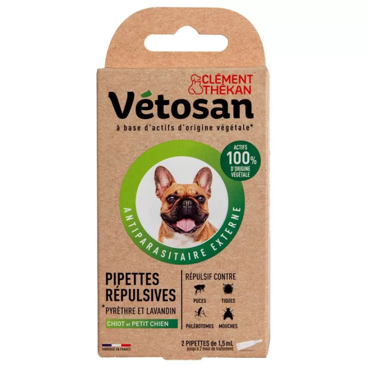 Vetosan pipette repulsive chiot/petit chien 2 pipettes 1.5ml