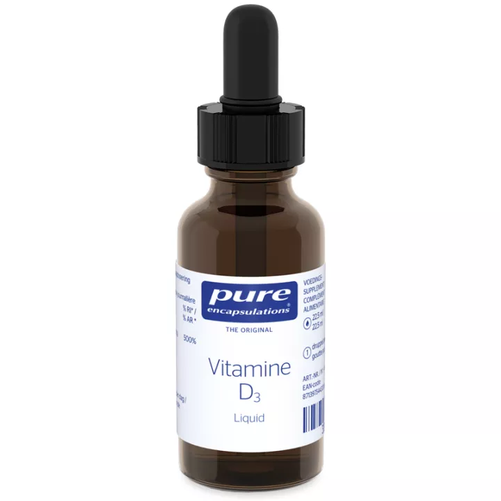 Vloeibare vitamine D3 Pure inkapseling 22,5 ml vloeistof